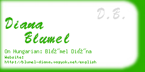 diana blumel business card